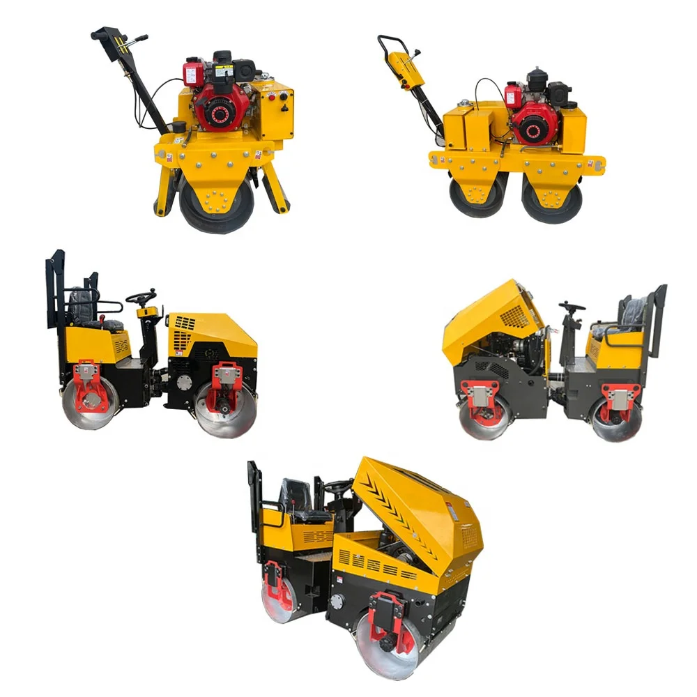 ride on rolling machine Diesel Hydraulic double drum bituminous concrete Rolling vibration compaction road rolling