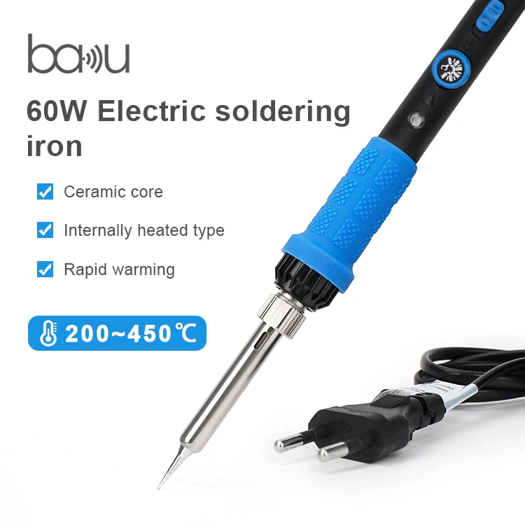 Electric Solder Iron 60W Adjustable Temperature Ba-464 Replaceable Soldering Tip Welding Irons For Repairing Rework