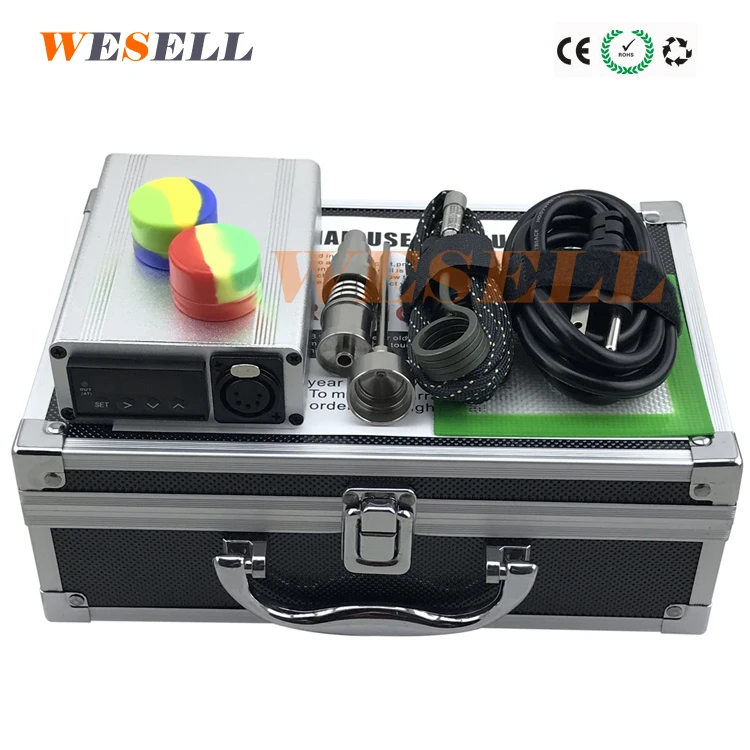 
Portable Enail Vaporizer Controller Box Heating Coil Pro E-Nail Kit Electric Dab Enail Heat Coil Digital PID Temperature Control 