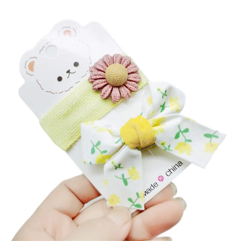 2022 Popular Adult Girls Fabric Covered Snap Stainless Steel Hair Clip Springs