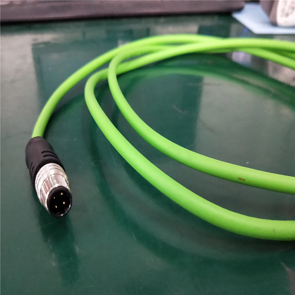 
Waterproof M12 4pins male to male industrial ethernet connector with 2m cable moduled 