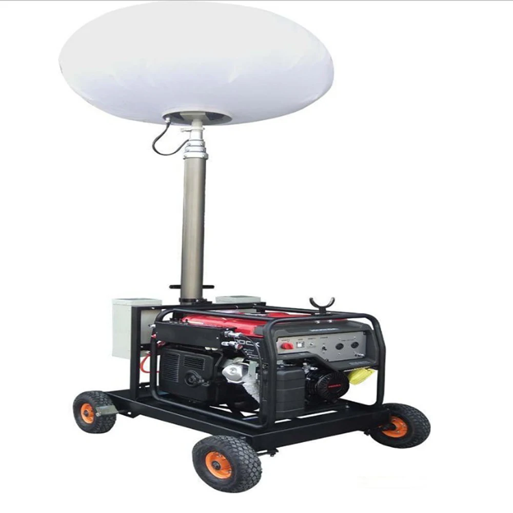 Electric balloon light trailer with 10L to 20L diesel generator for stadium