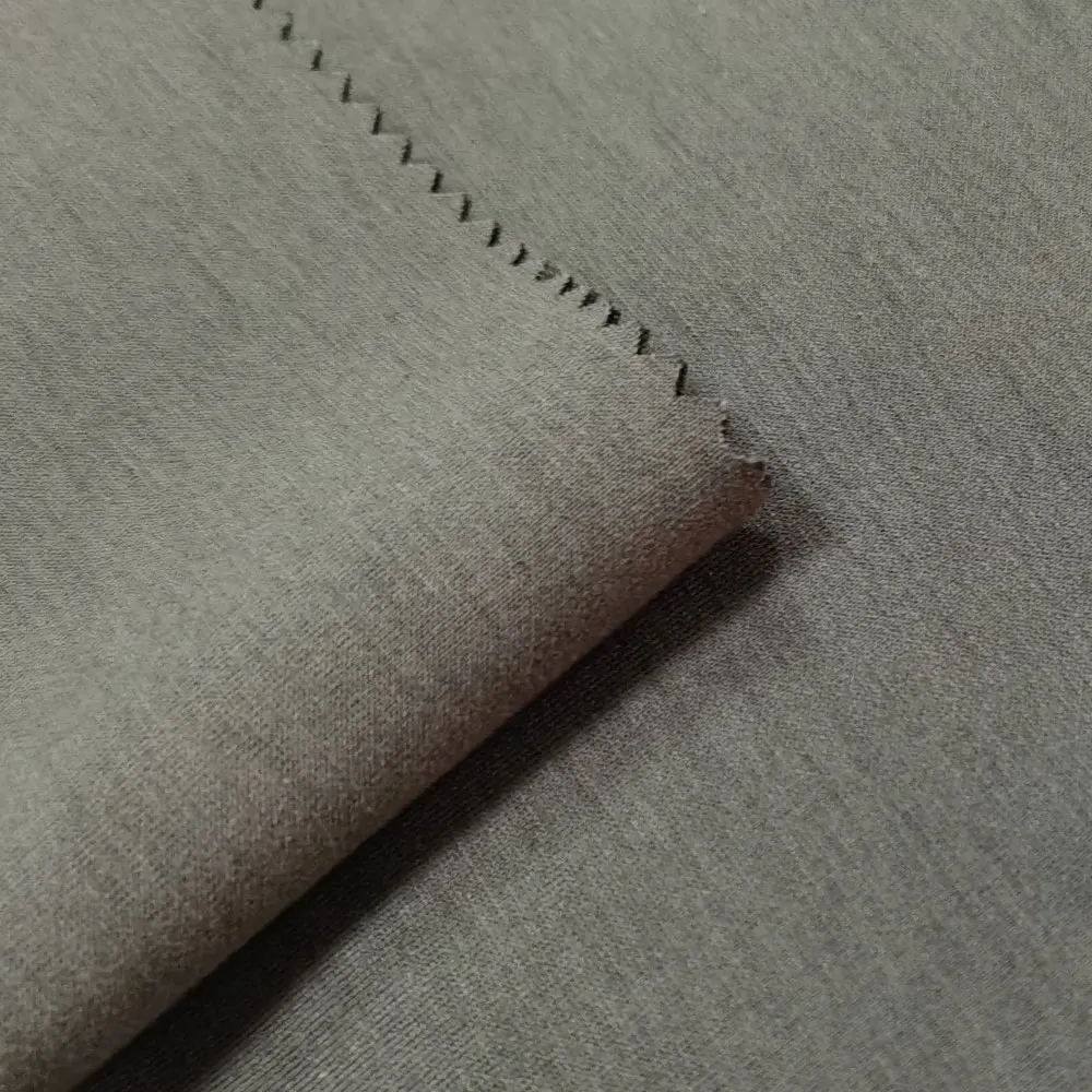 Double faced scuba knitting textile solid 23% polyester 72% rayon 5% spandex fabric