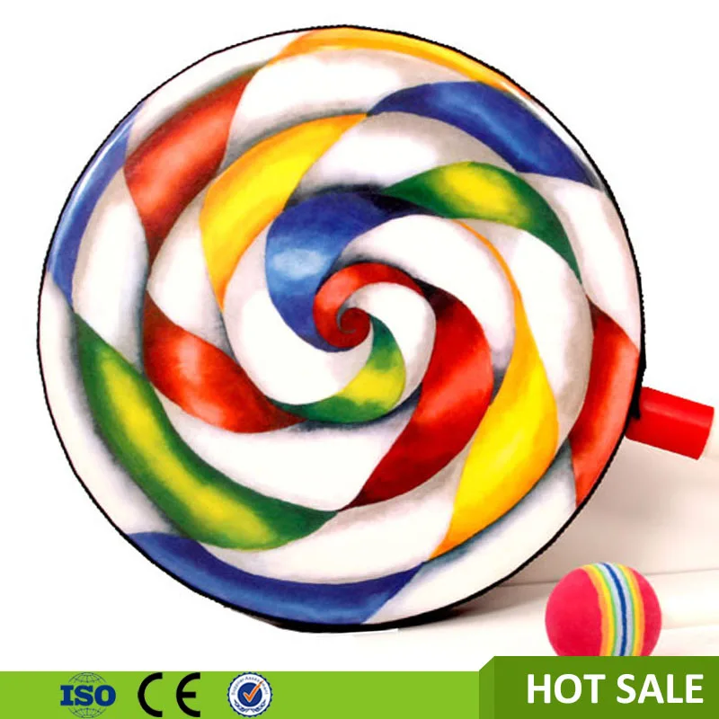 Factory Sale Orff Children Kids Lollipop Drum Early Education Music Hand-clapping Drum Toys