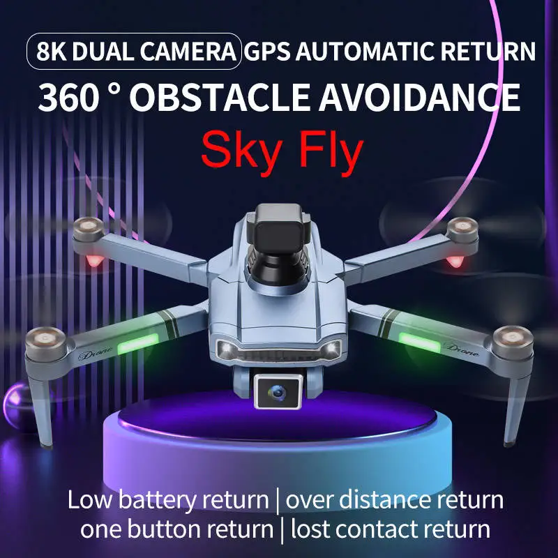 JHD S179 Pro RC Drone GPS FPV Quadcopter with Profesional Dual 4K Cameras Foldable Quadcopter Brushless Motor Drones Toys Dron