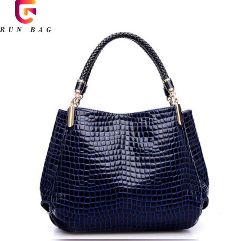 
Free Sample Satchel Shoulder Tote Bags High Quality Crocodile PU Leather Handbags For Women 