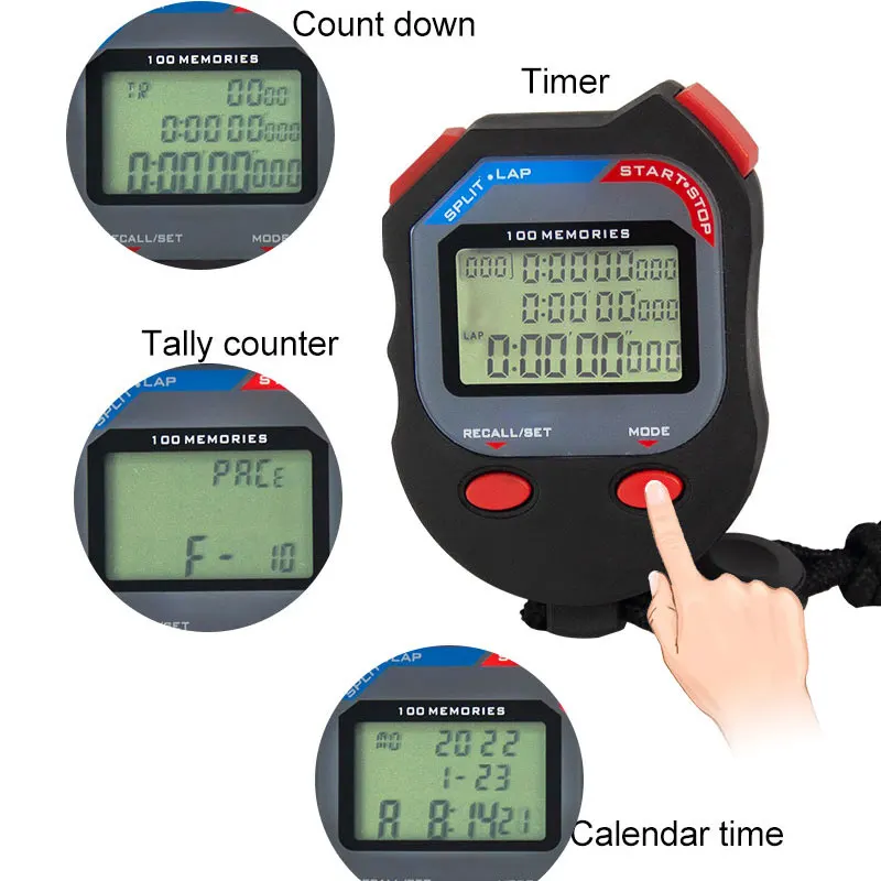 Stopwatch Sports Timer Waterproof Digital Timing Watch