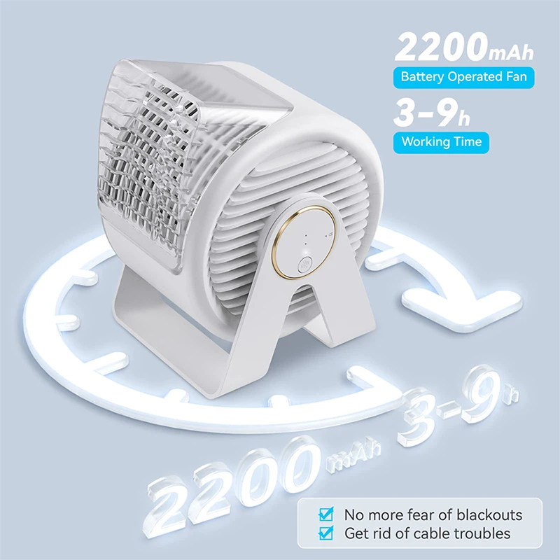 mini portable fan usb c rechargeable china small standing snail ventilation  fan dc charger bladeless desk table camping fan