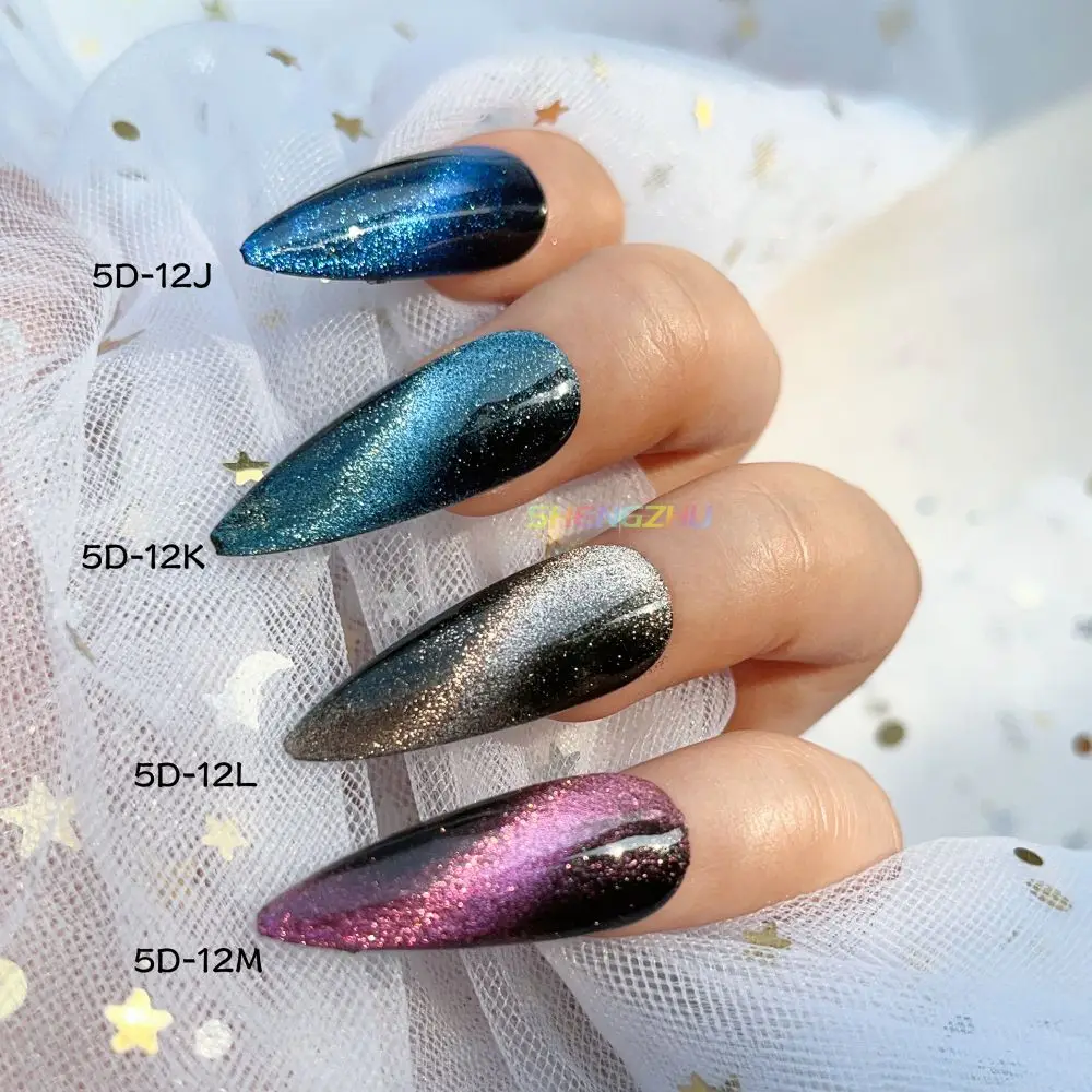new arrival 5D chameleon magnetic cat eye pigment powder for nail polish and resin magnetic cat eye gel polish