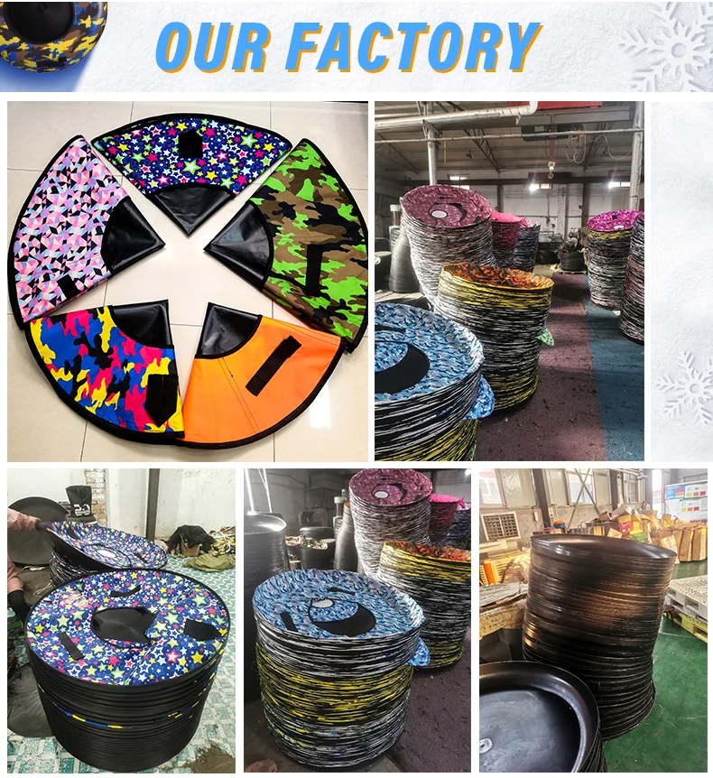 Inflatable Commercial Double Snow Ski Sleigh Tube Sledge Sled For Winter Sport