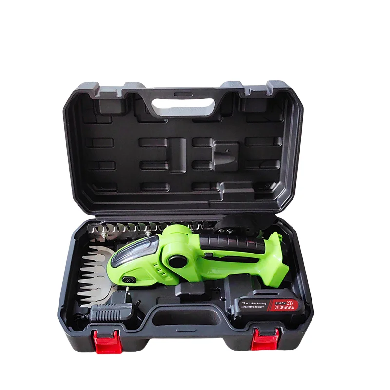 2 In 1 Mini Electric Cordless Hedge Trimmer Battery-Powered Multi-Purpose Garden Tool Handheld Cordless Bush Cutter Trimmer