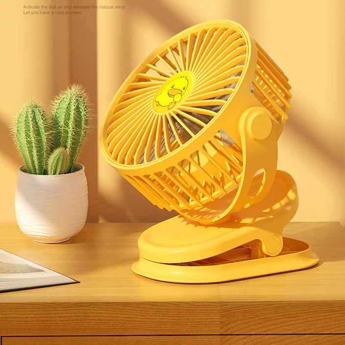 2023 New Style Portable Desktop Clip Mini Fan Battery Operated 3 Speeds Electric Cooling Home Dorm Outdoor Available