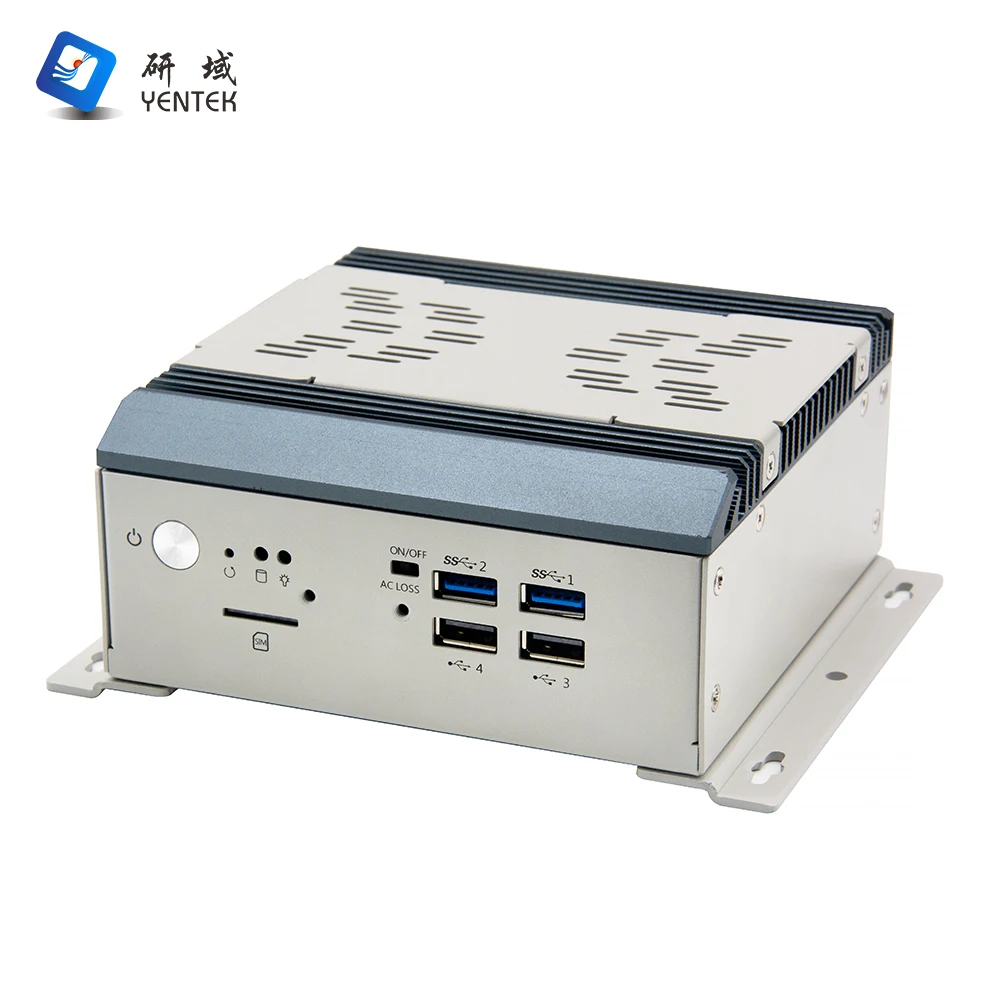 Fanless desktop computer intel J4125 J6412 DDR4 M.2 HD dual display dual LAN dual COM linux win10 industrial mini pc