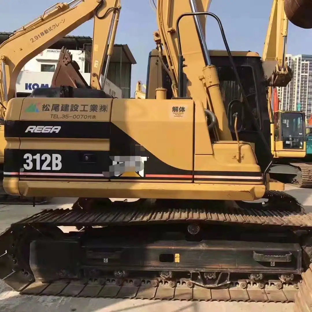  Б/у оригинальный гидравлический японский экскаватор Cat 312B высокой производительности 12 тонн для продажи в