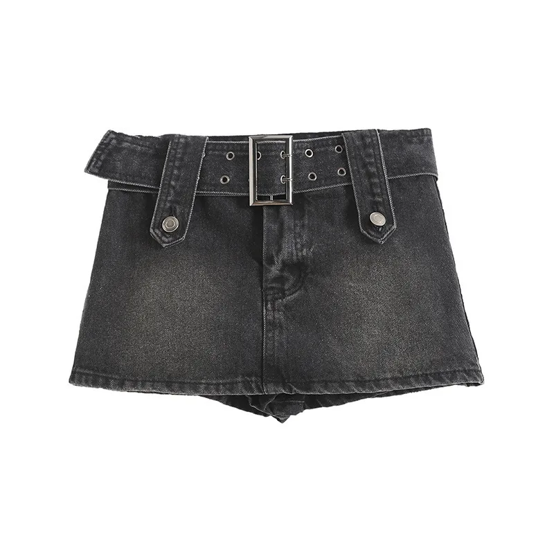 High Waist Denim Jeans Skirts Belt Summer Skirts Women Mini Short Skirts