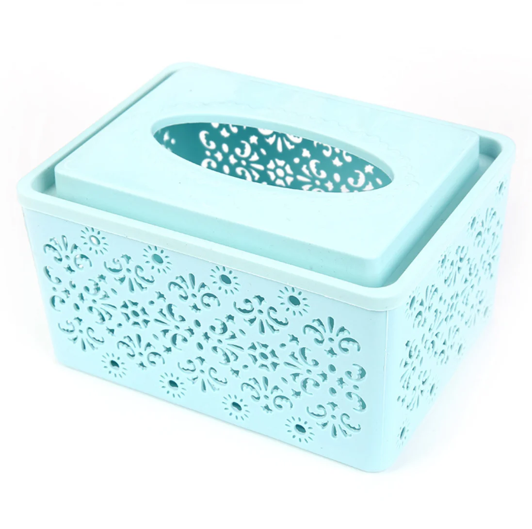 European style hollow household tissue box living room simple plastic pumping paper rectangular tissue box
