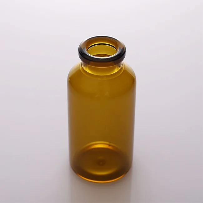 Usp Type I 10ml Pharmaceutical Use Borosilicate Glass Vials Bottle For Antibiotics Ring Finish 20mm With Rubber Stopper Cap