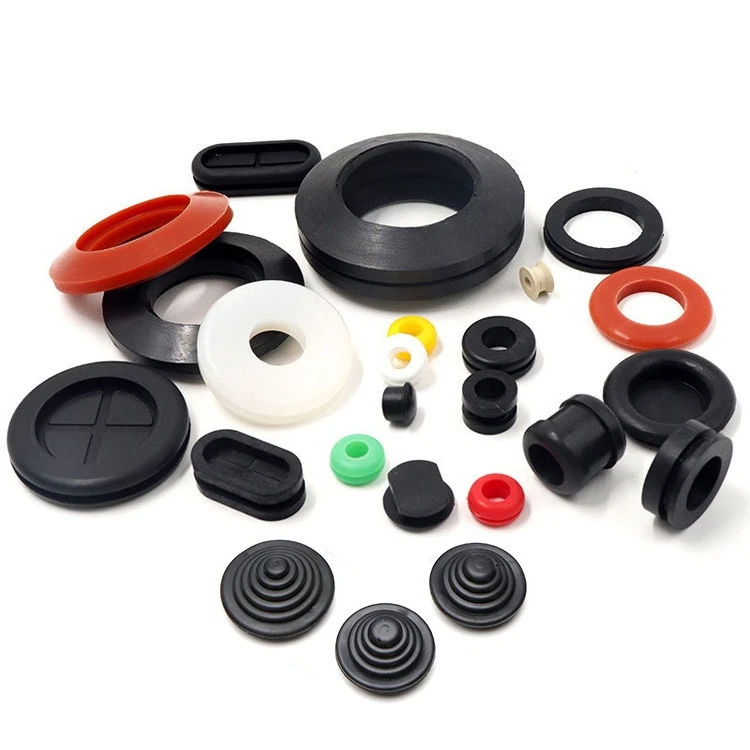 Customized color open closed easy-fit rubber grommet silicone rubber part ring wiring Grommet