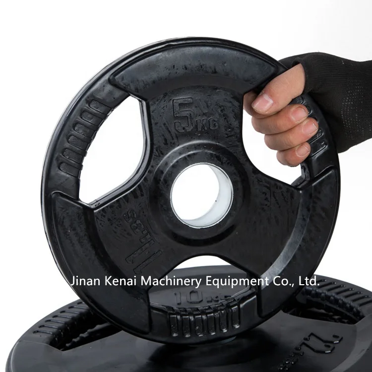 amazing gym equipments PS-D40 kg system black rubber weight plats with Non-toxic and non-pungent taste