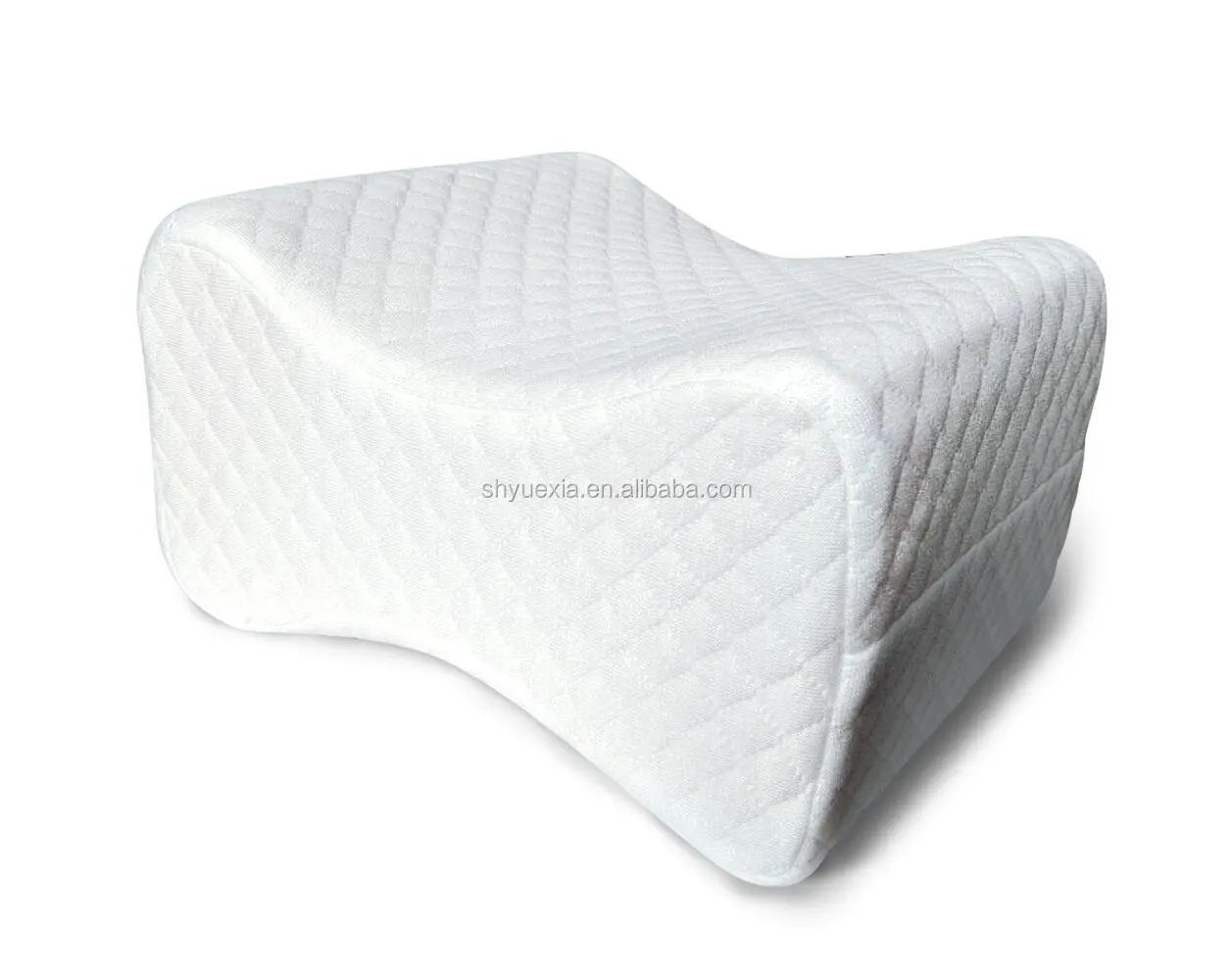 Knee Pillow for Side Sleepers - 100% Memory Foam Wedge Contour - Leg Pillows for Sleeping  Spacer Cushion for Spine Alignment