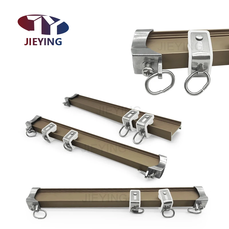 Jieying Thickened Aluminum Alloy Curtain Poles Flexible Bendable Curtain Track ceiling Curtain Rail System