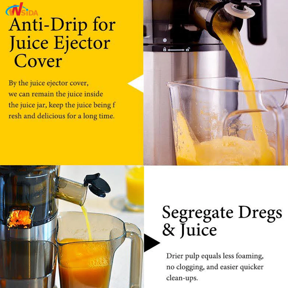 Cold Press Slow Juicer: Mini Masticating Juicer Machine for Fruit Extraction