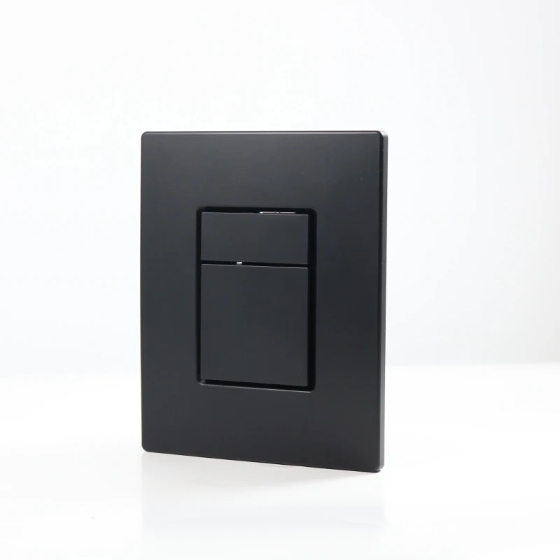 China Manufacturer Matte Black ABS toilet flush push button conceal cistern and flush plate