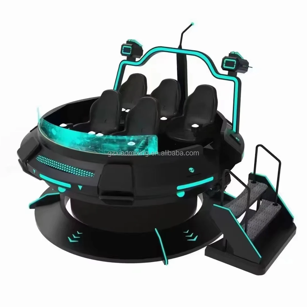 9D VR космический корабль настоящий виртуальный симулятор игровой автомат 5 мест UFO для домашнего аэропорта Парк приключений детский сад металлический закрытый