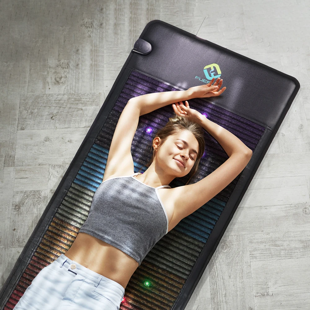 80*190CM PEMF Photon Amethyst Crystal Far Infrared PEMF Heating Mattress Bio Magnetic Photon Healing Chakra Mat