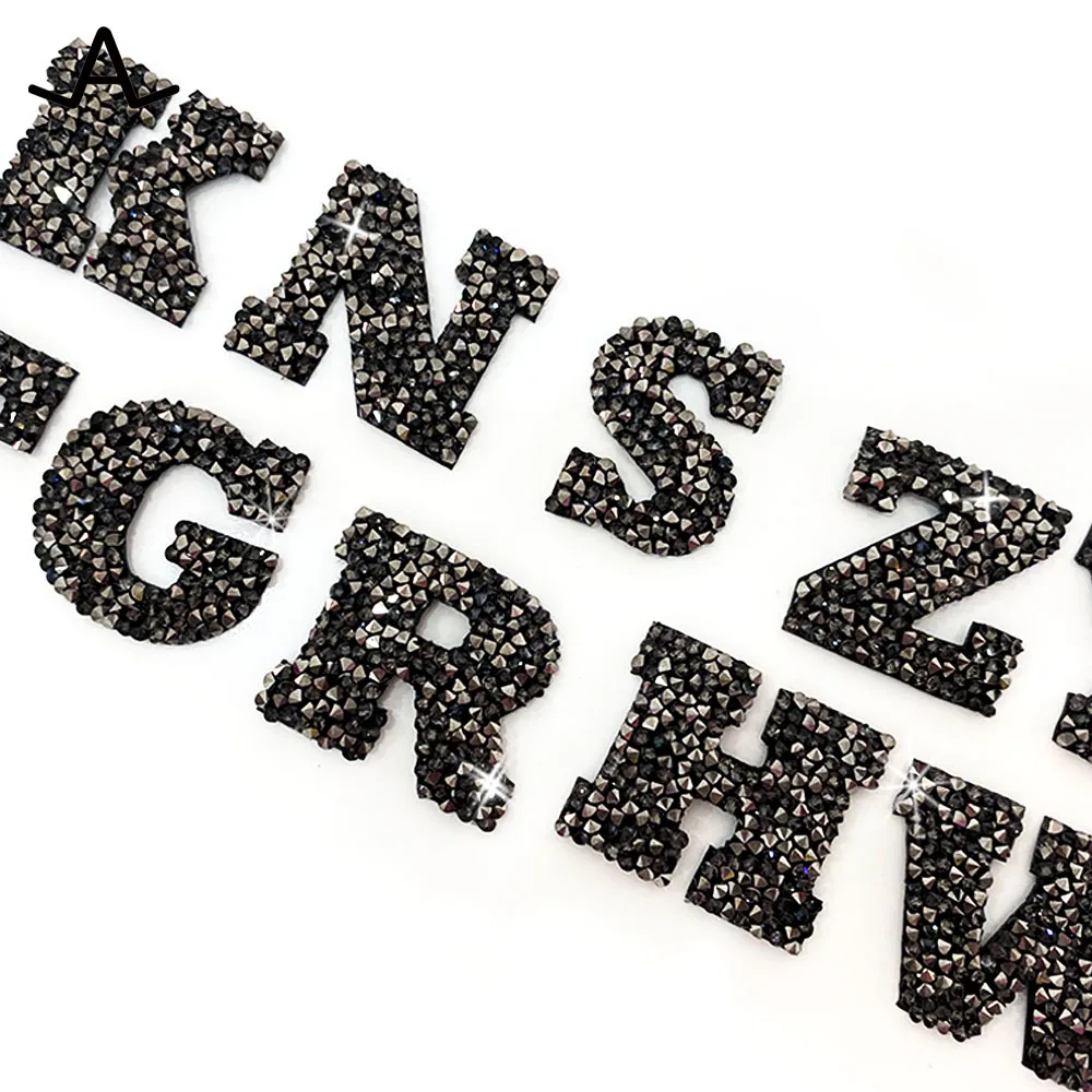 Custom Rhinestone Crystal Rock Letters A-Z for Shoes Garment Hats DIY