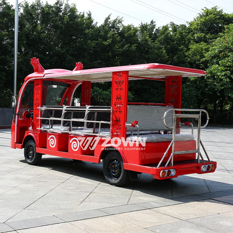 Tourist Shuttle Bus Sightseeing Bus Classic Cartoon Design Appearance Scenic Tour Bus Zoo Tours Car on Sale