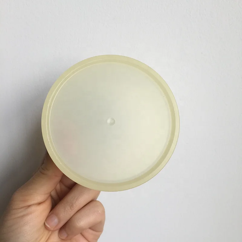 High-end 100ml matte yellow orange double wall PP plastic cream jar for cleansing balm jar with spoon