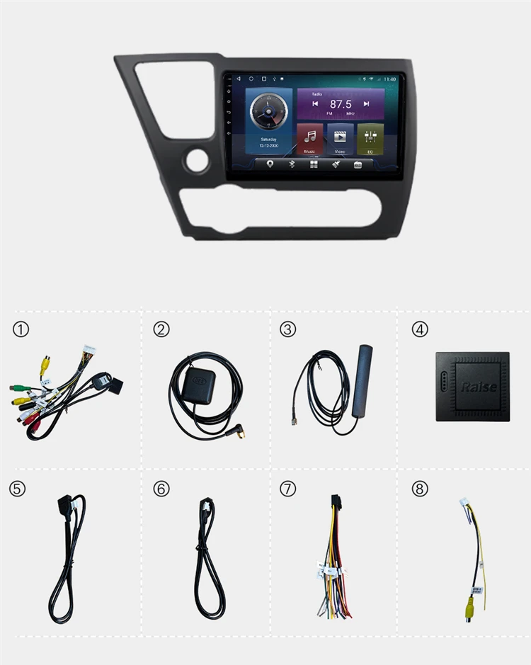 GRANDnavi android car videos 2 din android 9 inch touch screen car stereo for HONDA Civic US VERSION 2013-2015 carplay