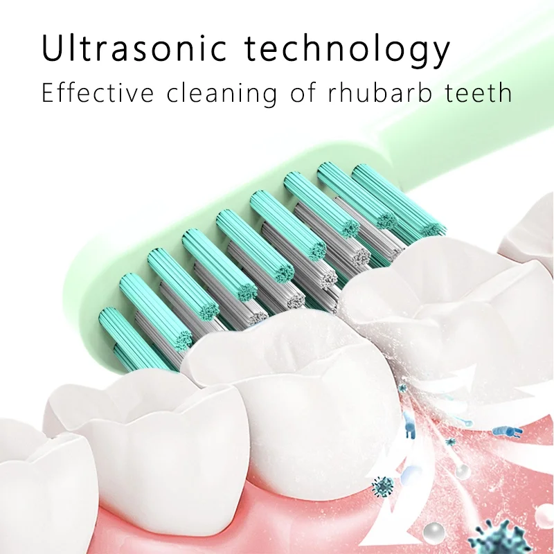 
CVB-914 Electronic Automatic Toothbrush Waterproof Rechargeable Adult Electric Toothbrush Pink Soft White USB 