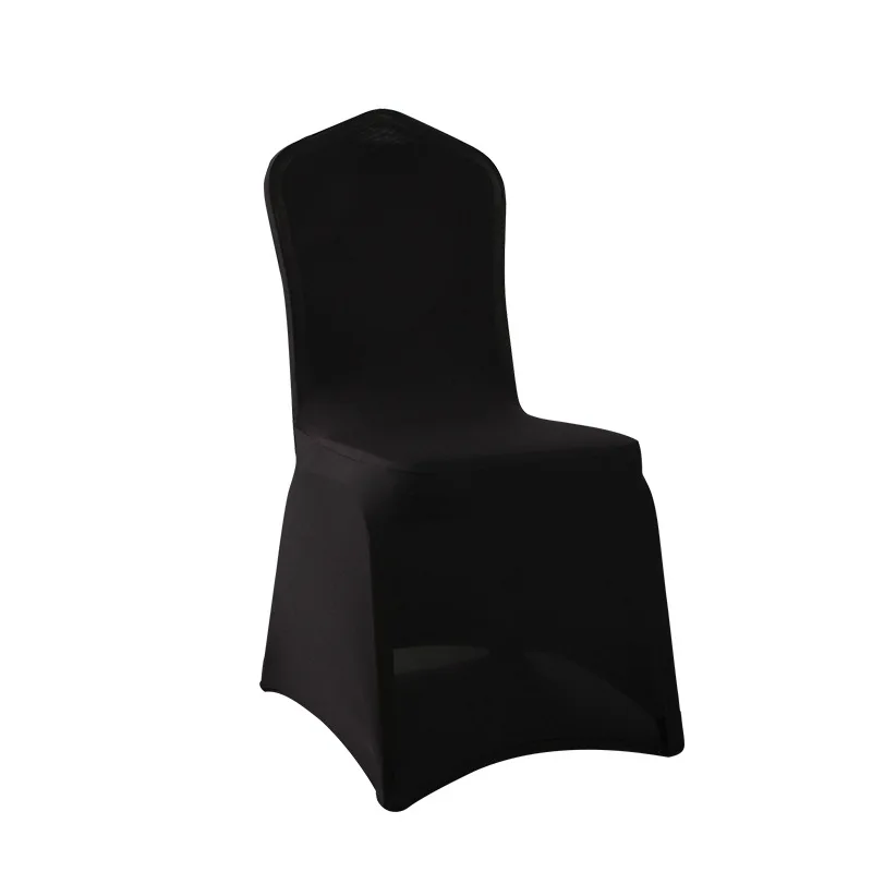 Hot sale cheap stretch-thickened black spandex chair cover 160gsm wedding chair cover