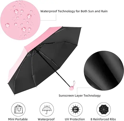 travel 5 folding umbrella capsule umbrella mini small umbrella mini
