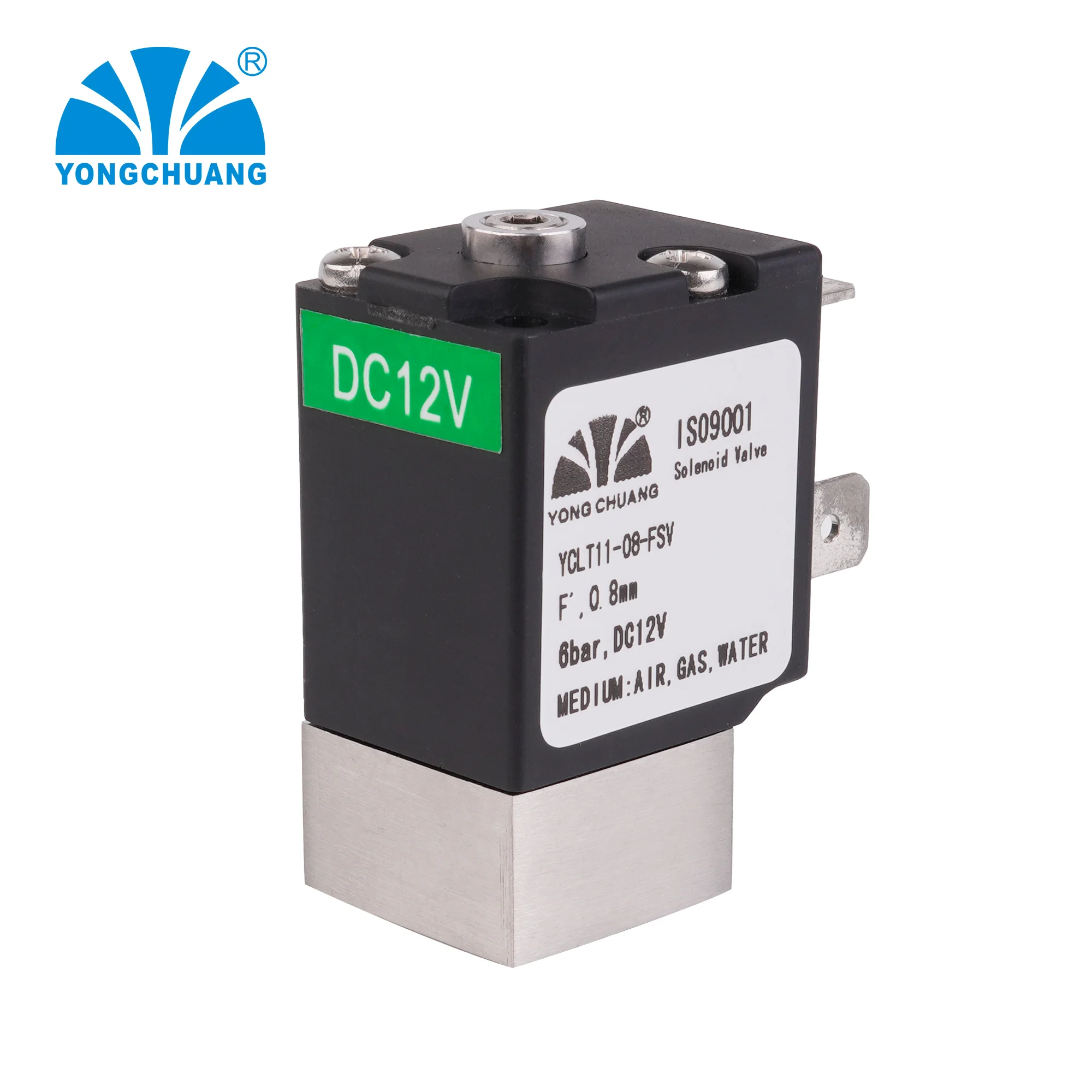 Brass stainless steel medical miniature proportional air solenoid valve 12v for medical