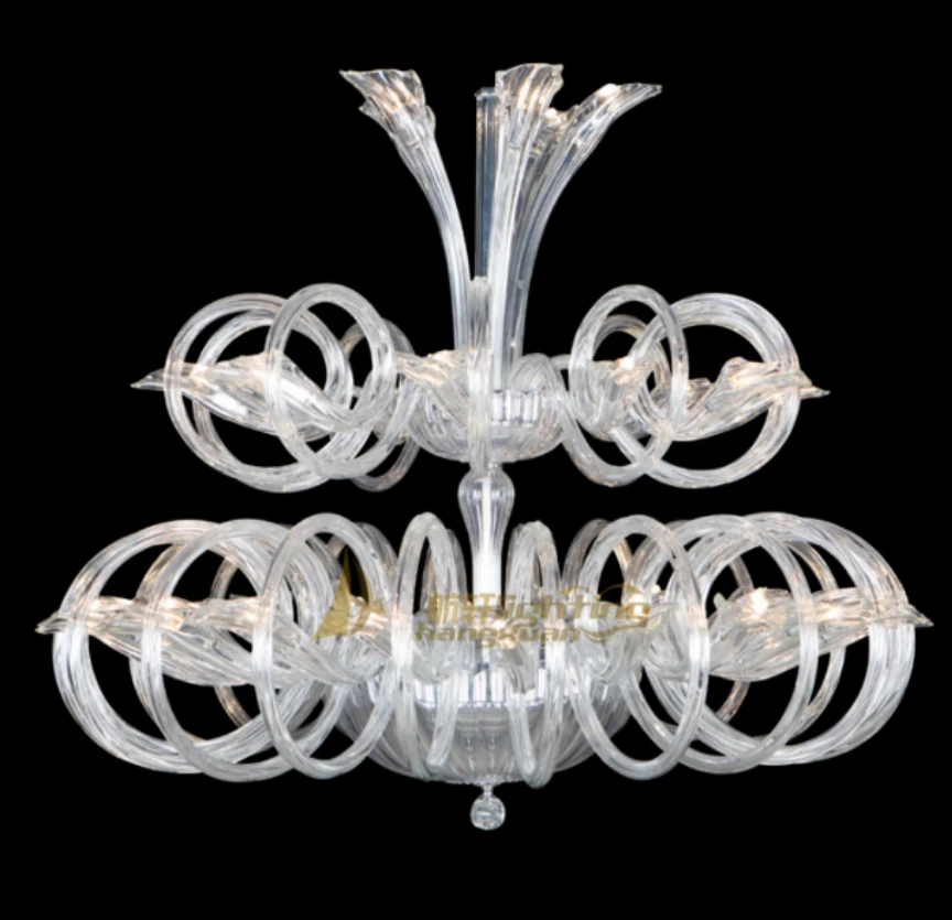European Luxury glass Chandeliers Living Room Hotel Decorative Candles Chandeliers