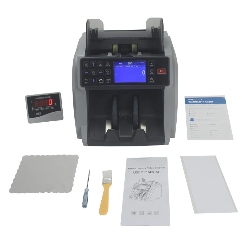 Euro USD mixed Value Amount Counter Money counting machine Fake notes detector Bill Note Counter