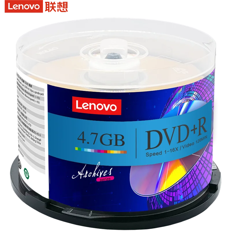Singal layer movie burning 4.7GB dvd+r 16X music blank dvd disc for Lenovo