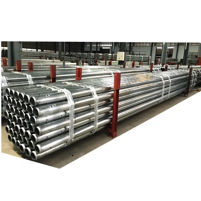 Pre-gal G90 Torque Tube use for solar project, round tube OD127mm, Zinc 275g/m2, multiple holes drilling