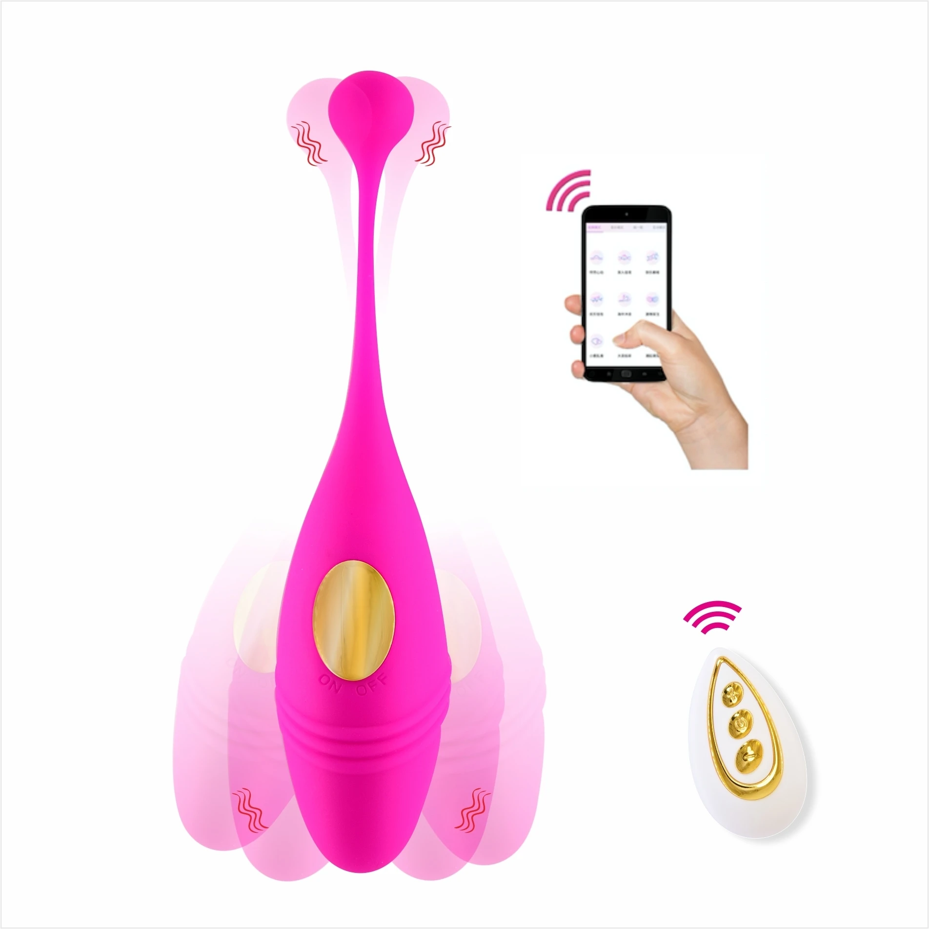 hot sale  Silicone  wireless remote new phone app  control  powerful  g spot  jumping eggs  for woman