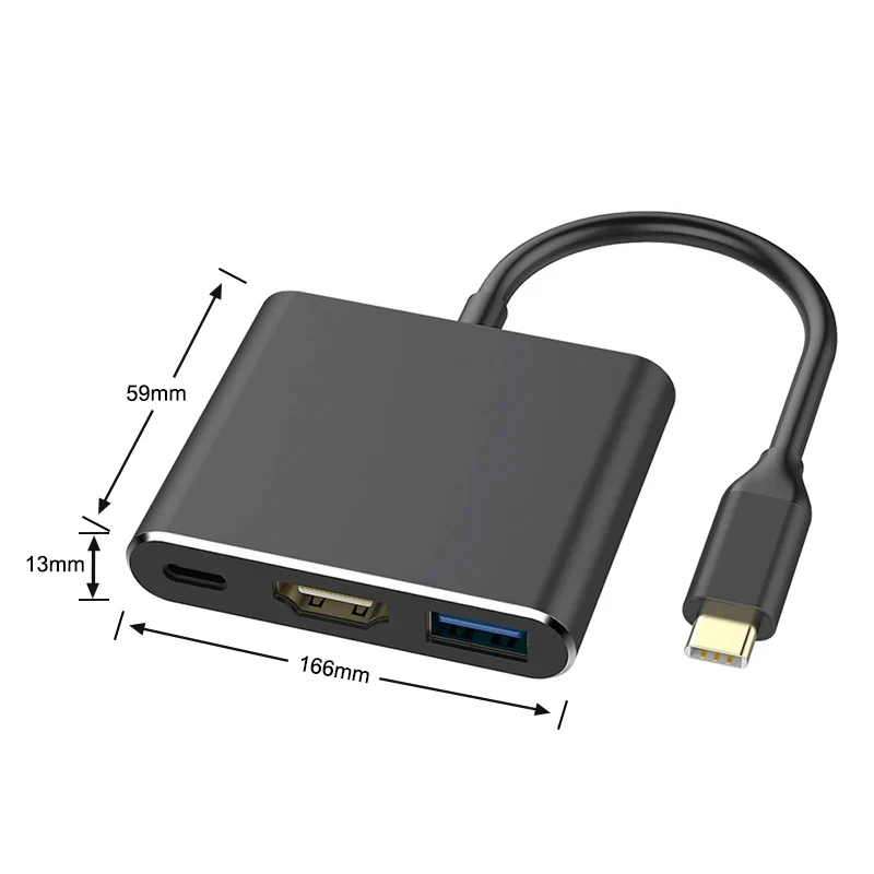 OEM 3 в 1 Usb C концентратор док-станция порта Тип до 4K HDMI 0 PD usb