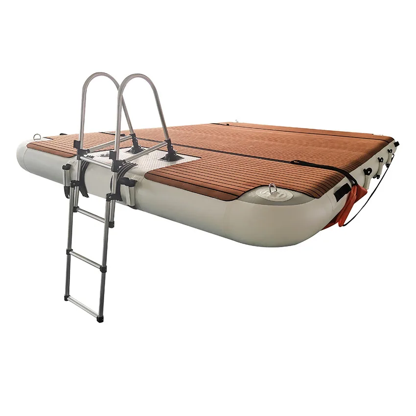 Customized High Quality DWF Pool Facility Inflatable Dock Floating Island for Boat Yacht