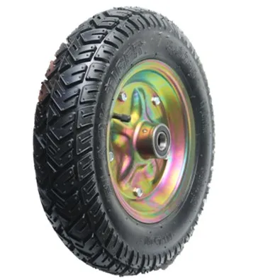 Good quality tire 3.50-8/400-8 rubber pneumatic wheel  for trolley/wheelbarrow