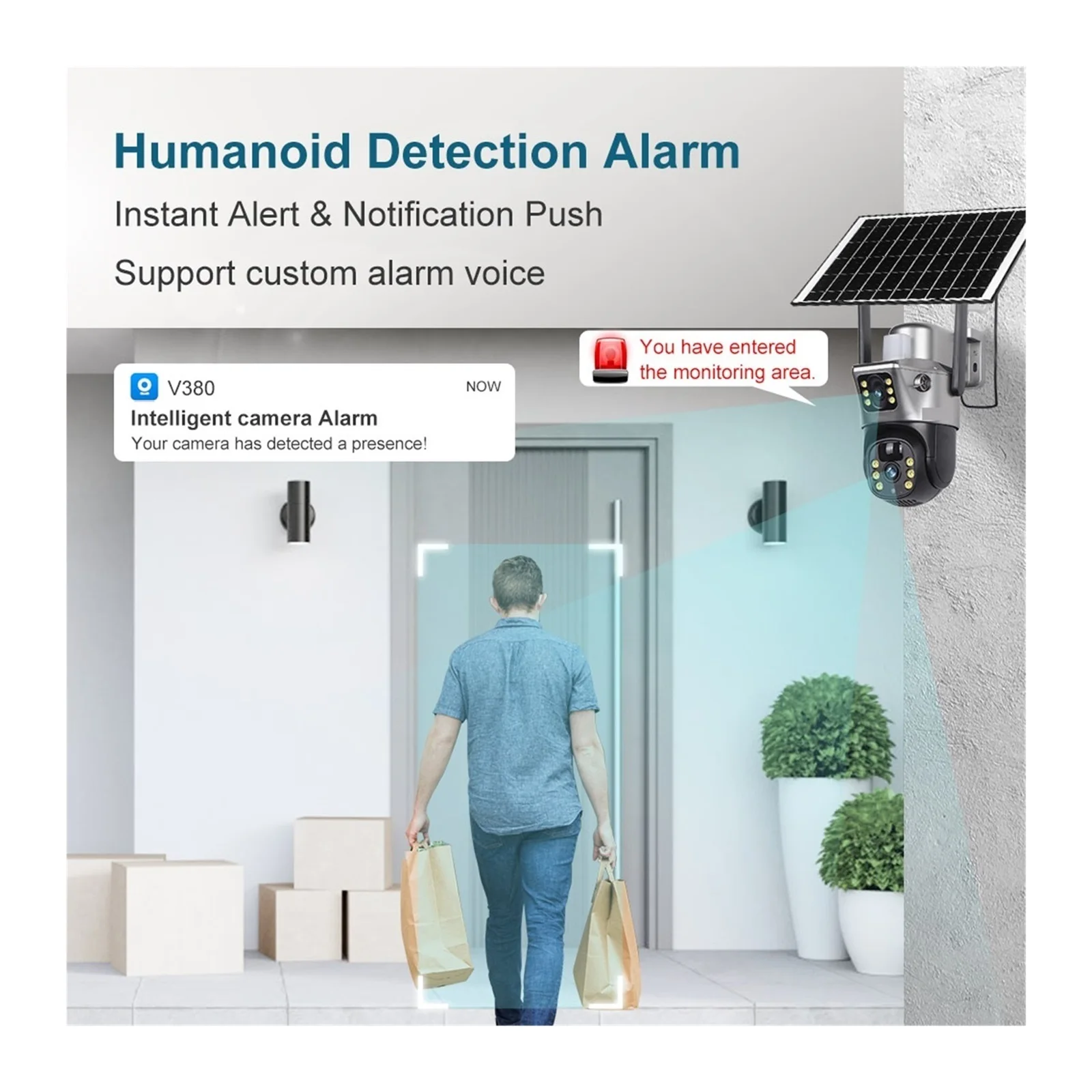 Senhuo 4K 8 Million WiFi Solar Dual Lens Dual Screen Battery CCTV Motion Detection Body Automatic Tracking Surveillance Camera