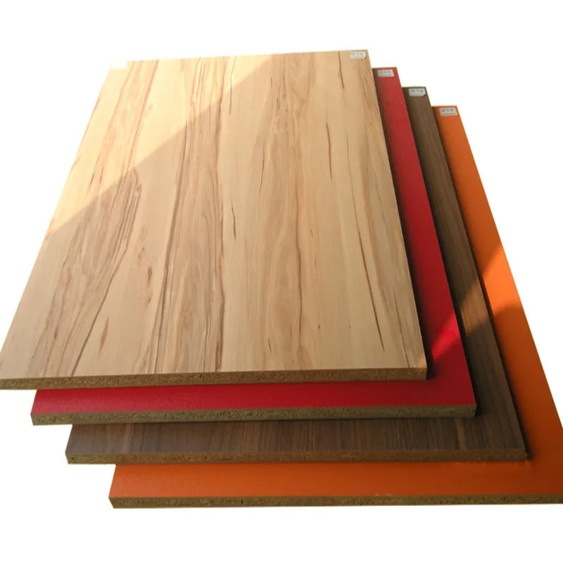 Cheap bamboo hollow core chip wood grain laminated 25mm 18mm melamine faced particle board price manufacturing