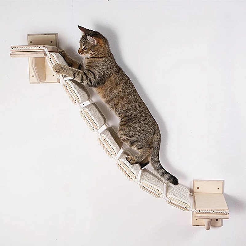 Home Luxurious pet Cat Climb Track Modern Wall Shelves Multifunctional Cat toy