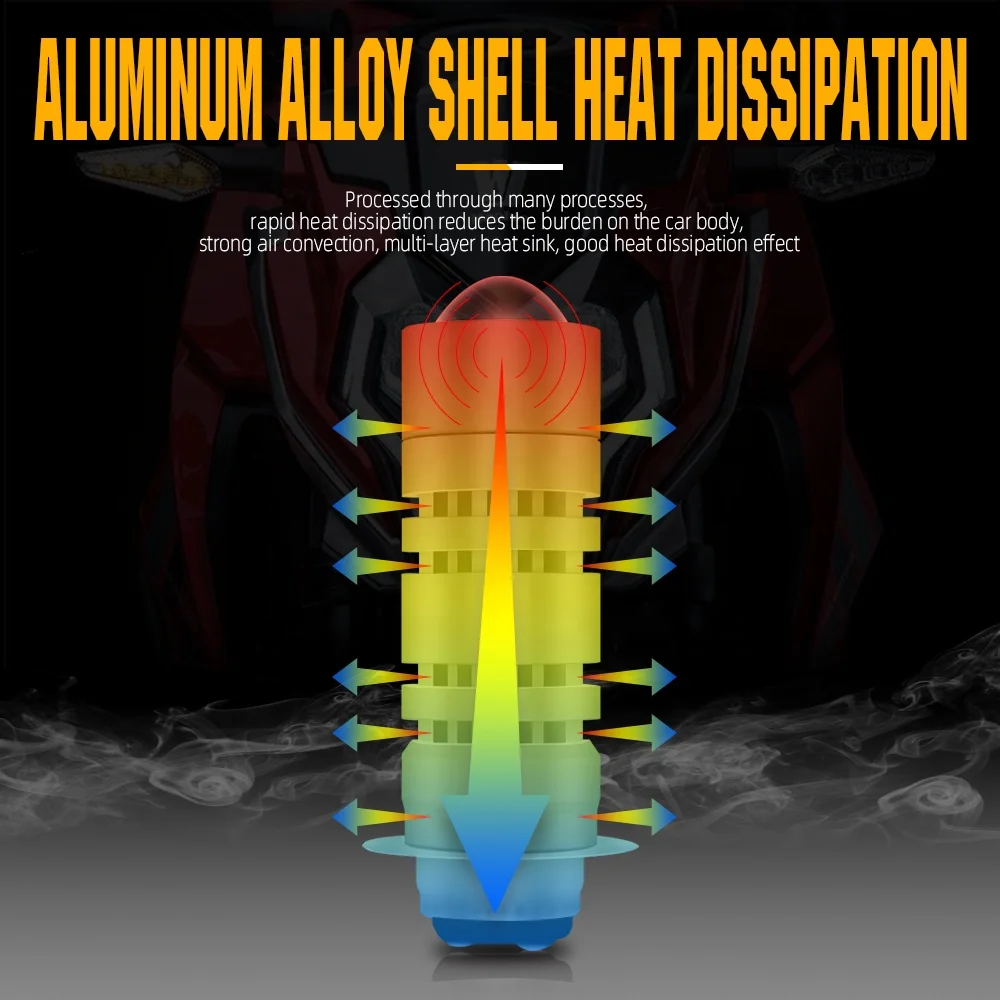 RUTENSE H4 BA20D LED Motorcycle Bulb Spot Light Offroad High Low Beam Lamp Projector Motorcycle Headlight