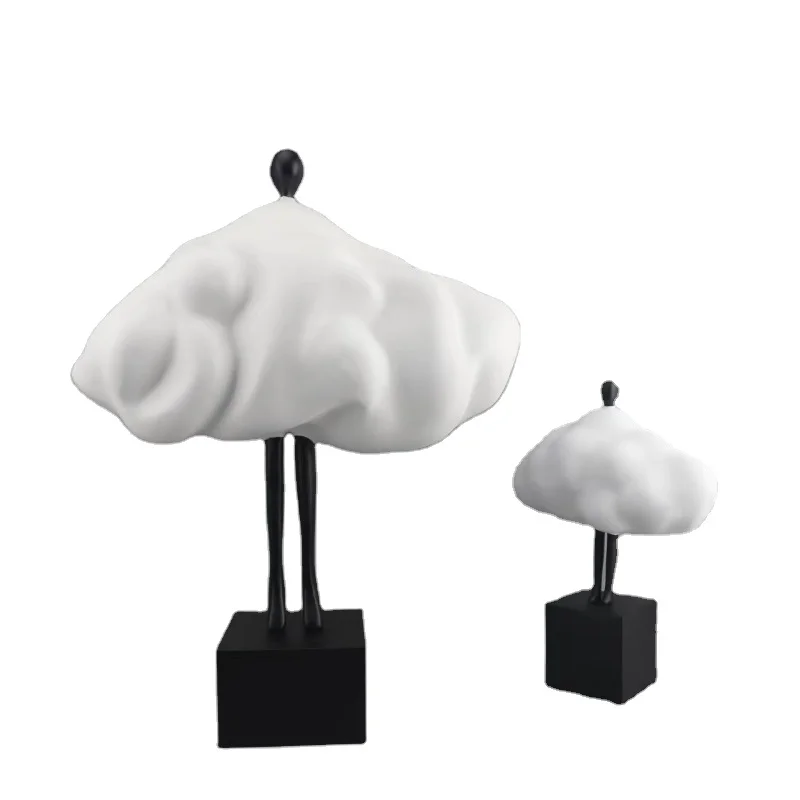 White Cloud characters porch decoration Modern Creative home Living Room Decorations Resin Decorative Ornaments